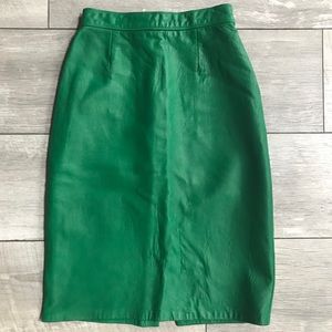 VINTAGE 80s Leather Skirt